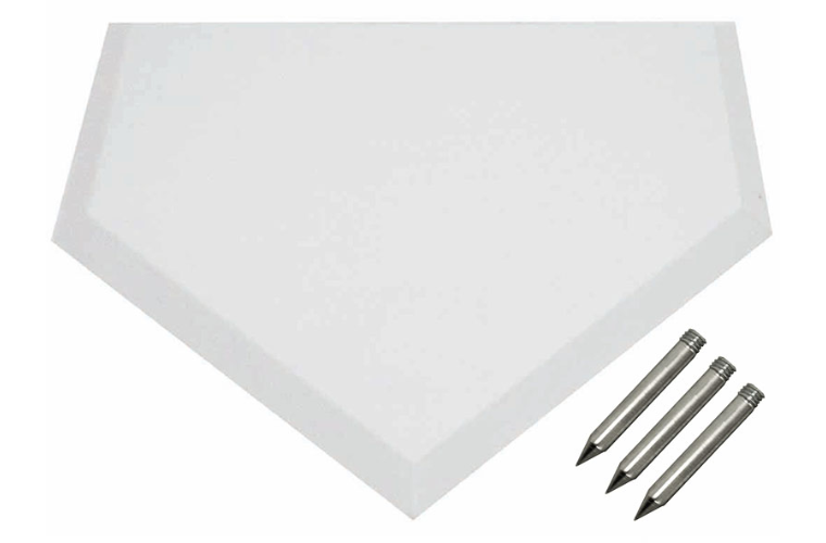 CHAMPRO RUBBER HOME PLATE - WITH 3 GROUND SPIKES