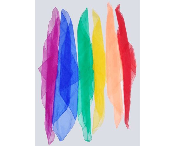 JUGGLING SCARVES – SET OF 6 66CM X 66CM JUGGLING SCARVES – SET OF 6 66CM X 66CM