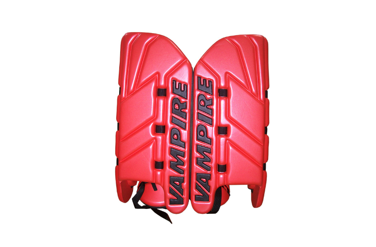 HOCKEY GOAL KEEPER LEGGUARDS & KICKERS V4K - RED