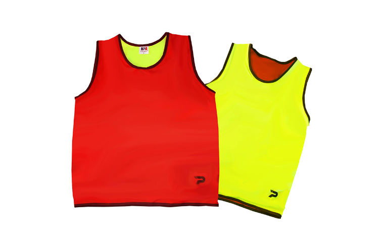 REVERSIBLE TRAINING SINGLET RED / YELLOW