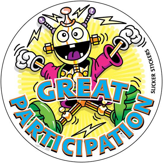 GREAT PARTICIPATION STICKER GREAT PARTICIPATION STICKER