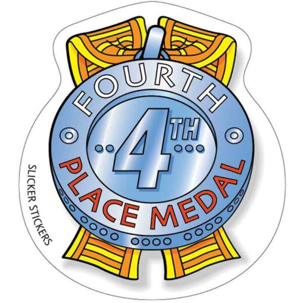 4TH PLACE MEDAL STICKER 4TH PLACE MEDAL STICKER