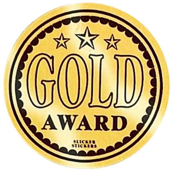 Gold Award Metallic Stickers Gold Award Metallic Stickers