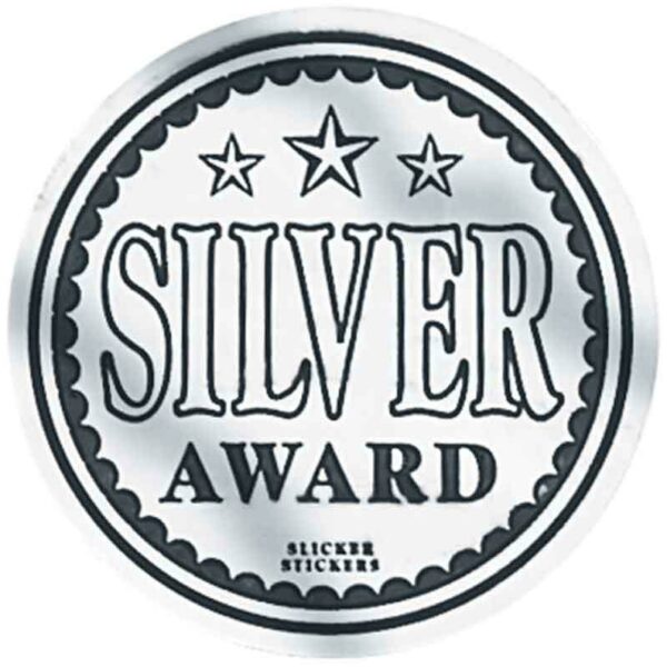 Silver Award Metallic Stickers Silver Award Metallic Stickers