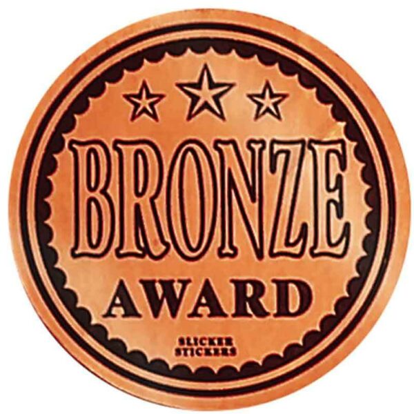 Bronze Award Metallic Stickers Bronze Award Metallic Stickers